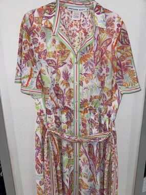Gretchen Scott Designs Multicolor Floral Maxi Shirt Panache Dress